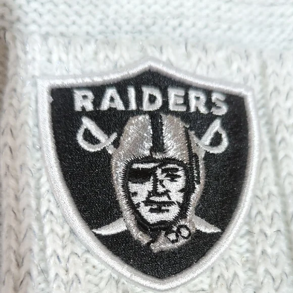 Las Vegas Raiders White New Era On Field Color Rush Official Knit Hat New - Picture 4 of 8